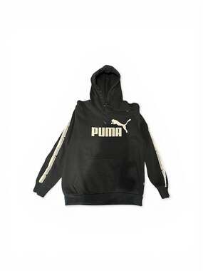 PUMA Amplified Pullover Hoodie with Logo Taping Sleeves